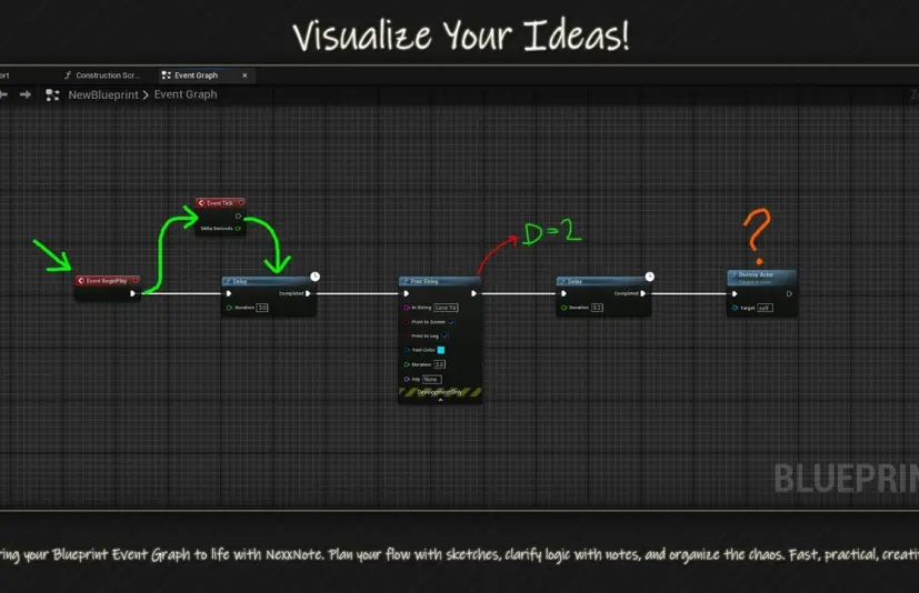 蓝图速写笔记工具 - NexxNote | Sketch & Note for Blueprints