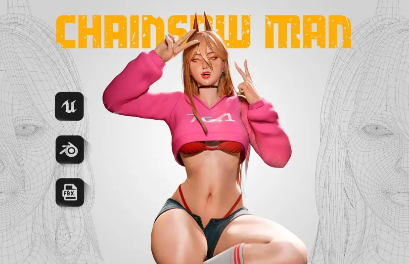 电锯人 -  POWER - CHAINSAWMAN- Game Ready 3D model