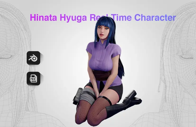 日向雏田 - Hinata Hyuga - Game Ready 3D model