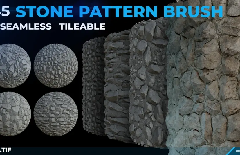 45款石纹画笔 - 45 Stone Pattern Brush