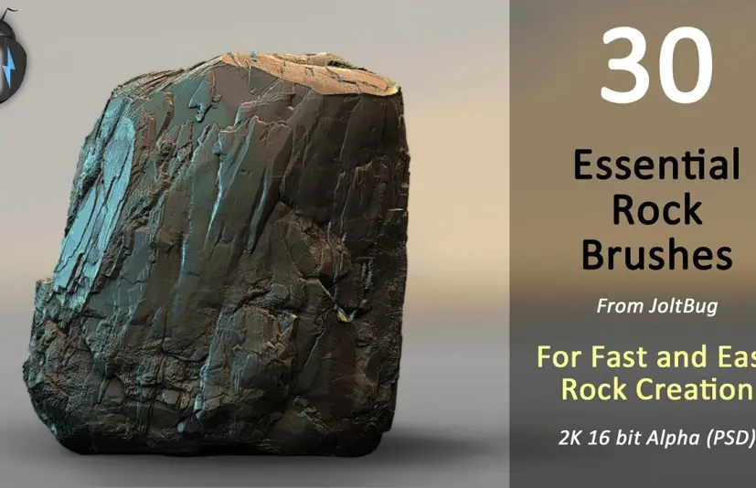 必备岩石笔刷 第一卷 Essential Rock Brushes Vol1