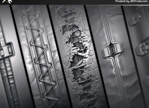 ZBrush - 250组SF修剪笔刷 第一卷 ZBrush - 250 SF Trim Brushes Vol.1