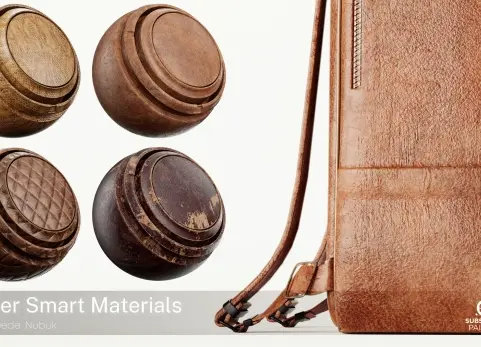 Substance Painter 皮革智能材质 - Leather Smart Materials for Substance painter   vol1 - 2