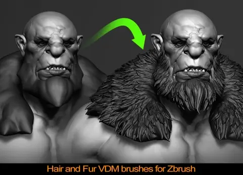 毛发VDM笔刷 Hair and Fur VDM Brushes