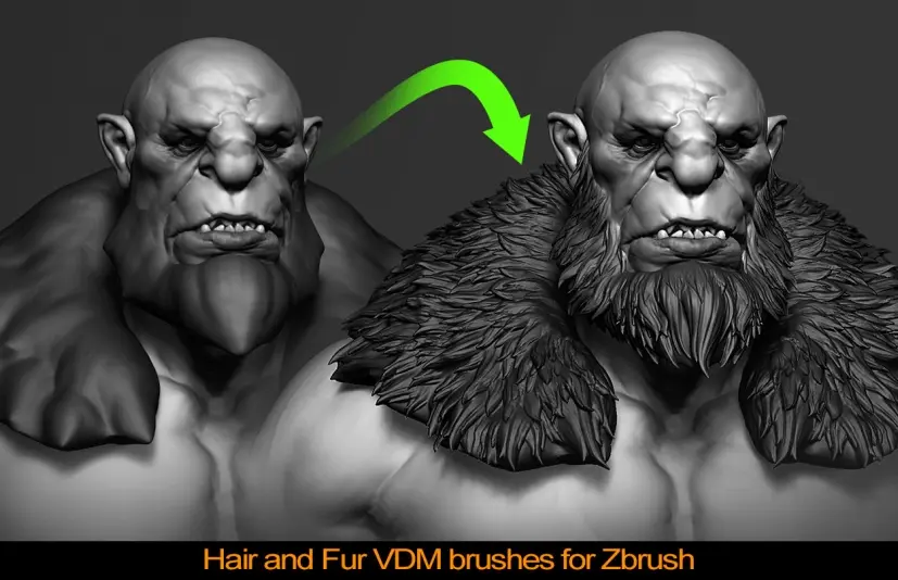 毛发VDM笔刷 Hair and Fur VDM Brushes