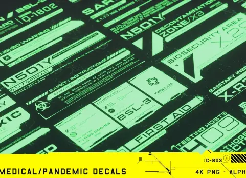 科幻医疗疫情主题贴纸 SCIFI MEDICAL PANDEMIC DECALS