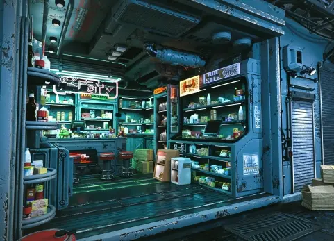 未来街头商店 Futuristic Street Store