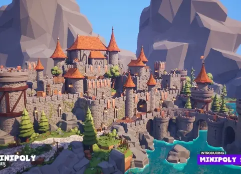 迷你多边形系列 - 神话城堡（风格化低多边形场景） - Minipoly Series - Mythic Castle ( Stylized Lowpoly Environment )