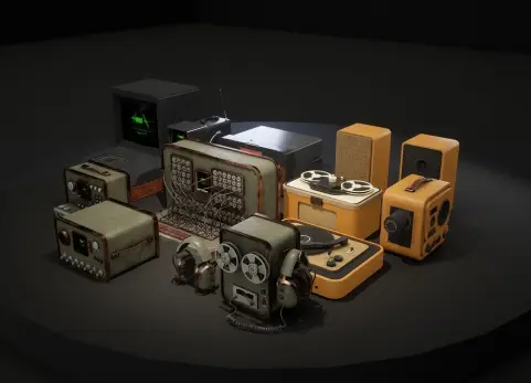 15款带有全息材质的复古科技道具 15 Retro Tech Props with Hologram Material