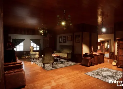 复古公寓模块化室内环境（复古厨房，复古浴室） Vintage Apartment Modular Interior Environment (Vintage kitchen, Vintage Bath)