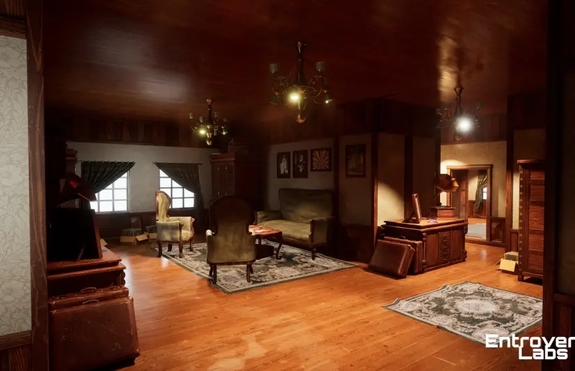 复古公寓模块化室内环境（复古厨房，复古浴室） Vintage Apartment Modular Interior Environment (Vintage kitchen, Vintage Bath)