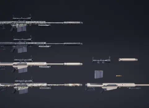 第一人称射击大口径狙击步枪（动画效果） FPS Sniper Rifle Large Calibre (Animations)