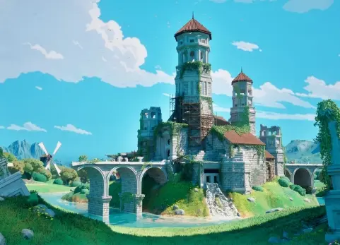 风格化城堡遗迹 Stylized Castle Ruins