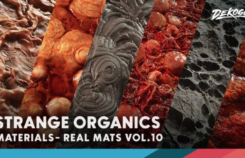 写实材质 第十卷 - 奇特有机材质 - Realistic Materials VOL.10 - Strange Organics (25+ Materials)