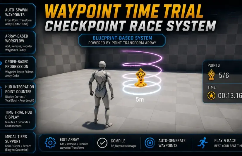 定点计时赛——检查点竞赛系统 - Waypoint Time Trial – Checkpoint Race System