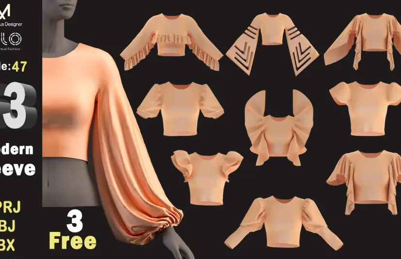 53 Sleeves  (ZPRJ  FBX  OBJ  MTL)