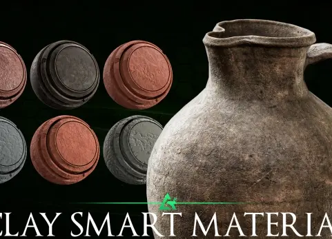 高细节黏土SP智能材质 - High-Detail Clay Smart Material