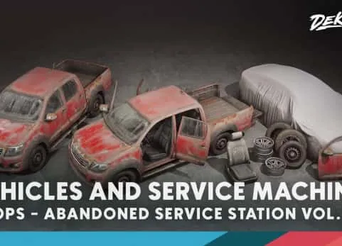 废弃维修车库 - 第4卷 - 车辆与维修机械 - Abandoned Service Garage - VOL.4 - Vehicles and Service Machines