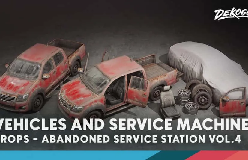 废弃维修车库 - 第4卷 - 车辆与维修机械 - Abandoned Service Garage - VOL.4 - Vehicles and Service Machines