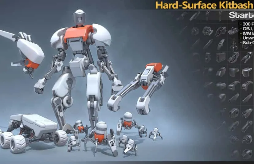 硬质表面改造合集 第1卷 - Hard-Surface Kitbash Vol.1