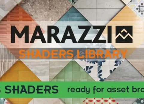 Blender材质资产库（瓷砖、石材、陶瓷材质） - Marazzi Shaders Library-Tiles Stone Ceramic-Asset Browser