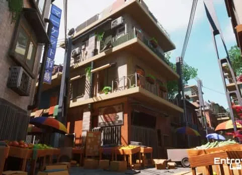 风格化的日本街头——模块化亚洲巷市包 - Stylized Japanese Street - Modular Asian Alley Market Pack