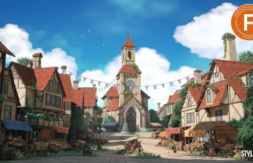 风格化的中世纪市场包 Stylized Medieval Market Fatpack