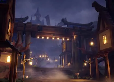 风格化魔法鬼村 - Stylized Magical Haunted Village ( Magic Haunted Haunted Village Stylized City )