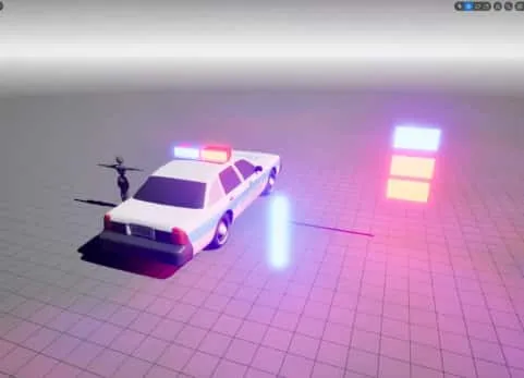 警车警笛灯光视觉特效 - Police Car Siren Light VFX