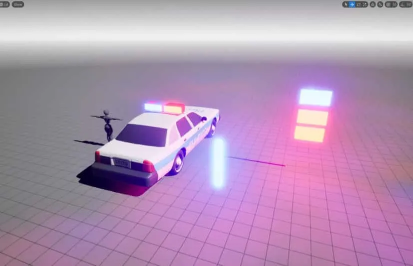 警车警笛灯光视觉特效 - Police Car Siren Light VFX