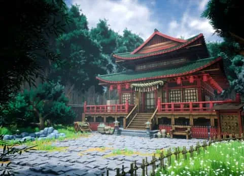风格化日本神社 - Stylized Japanese Shrine