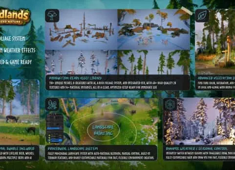 野地：风格化自然 - Wildlands: Stylized Nature (Pine Forest, Trees, Foliage, Nature, Forest, Biome)