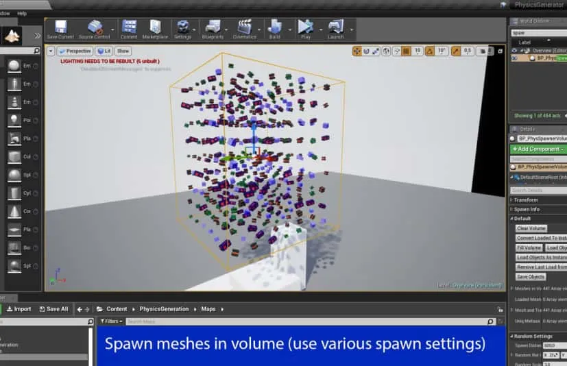 基于物理的网格布置 - Physics Based Mesh Placement