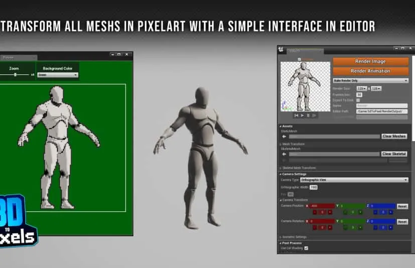 3D转像素工具 - 3D to Pixel
