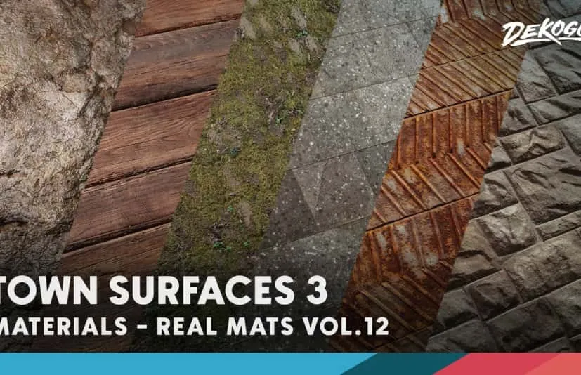 写实材料 第12卷 - 城镇表面3 - Realistic Materials VOL.12 - Town Surfaces 3