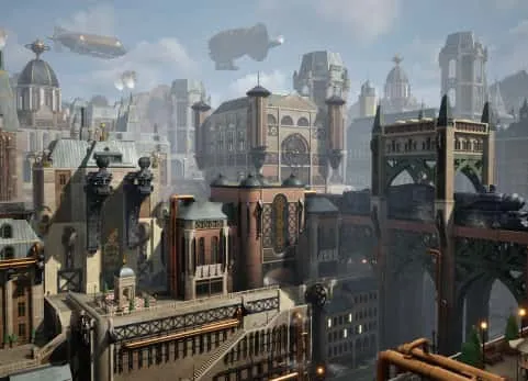 风格化蒸汽朋克城市 - Stylized Steampunk City