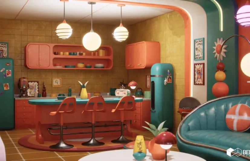 复古波普艺术生活空间环境 - Retro Pop Art Living Space Environment
