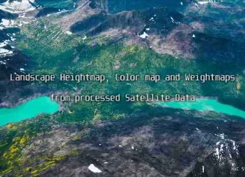 冰川国家公园 - Landscape Glacier National Park - Real Scale Satellite Data