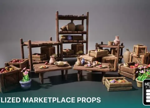 风格化市场道具 - Stylized Marketplace Props