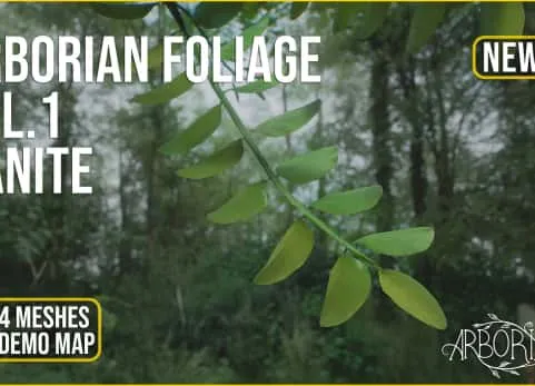 Nanite森林植被 - ArborianStudio Foliage Vol.1 | Nanite Forest