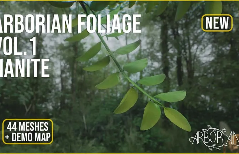 Nanite森林植被 - ArborianStudio Foliage Vol.1 | Nanite Forest