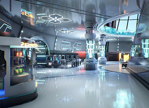实验室图书馆 INTERIOR BUNDLE SCI-FI MODULAR FUTURISTIC