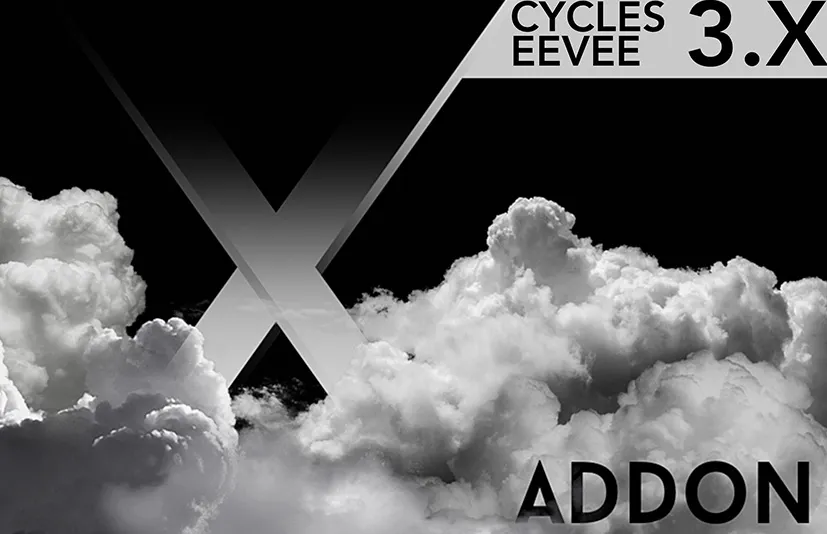 blender插件 X-CLOUDS v1.0 逼真的体积云雾白云模型资产预设