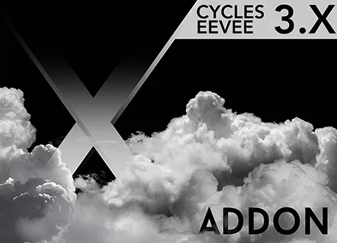 blender插件 X-CLOUDS v1.0 逼真的体积云雾白云模型资产预设