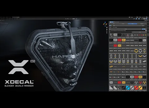 blender插件 Xdecal Manager 1.0.4 拖拽式贴花管理工具