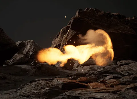 火灾火焰爆炸烈火爆发特效VDB - Fire Bursts VDB