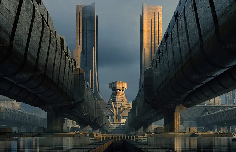 反乌托邦科幻建筑-Brutalist