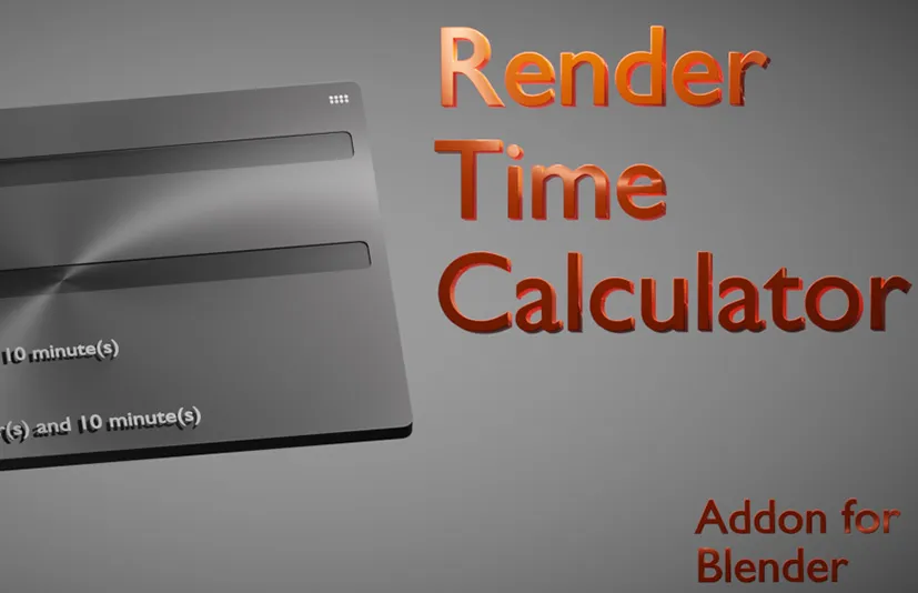 blender渲染时间计算器 - Render Time Calculator v3.0
