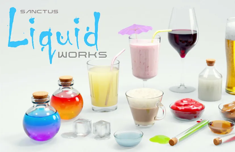 Blender模型—液体流体资产库 Sanctus Liquid Works v1.0.1