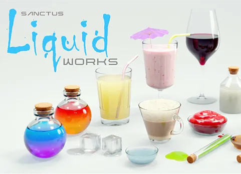 Blender模型—液体流体资产库 Sanctus Liquid Works v1.0.1